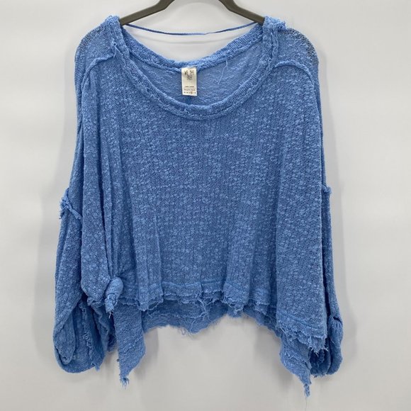 We The Free Sweaters - We the Free Island Girl Hacci Top Blue Women’s Size M